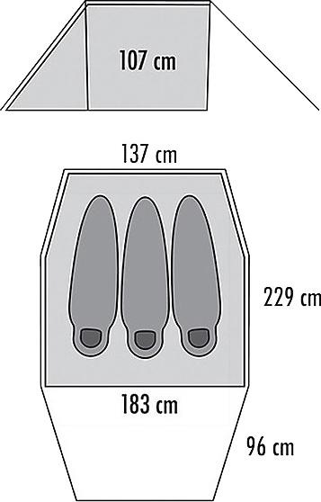 Produktbild North Face Heyerdahl 3 Tent (Tunnelzelt, 3.52 kg, 3 Personen)