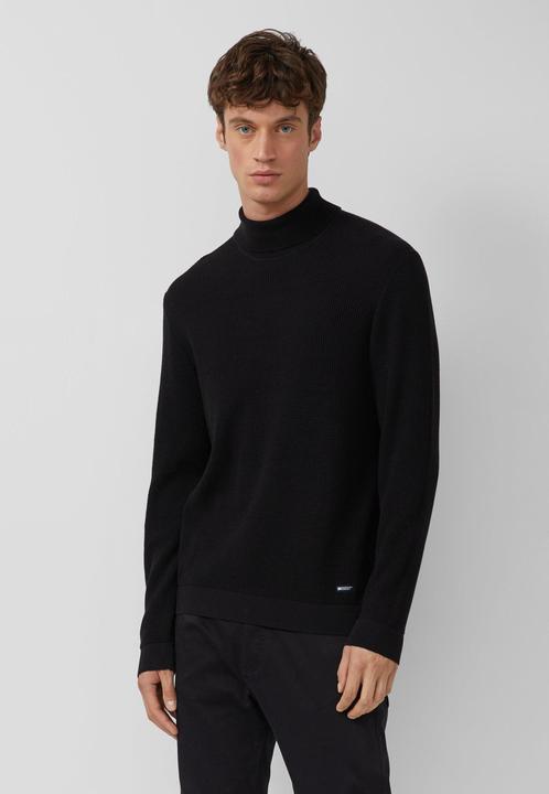 Produktbild s.Oliver Strickpullover Strukturmikx-Pullover aus reiner Baumwolle mit Rollkragen (S)