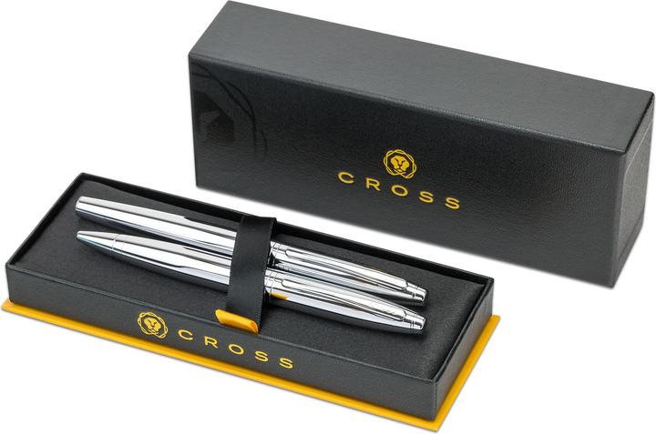 Produktbild Cross Schreibgeräteset Kugelschreiber und Füllhalter Calais im Set Glanzchrom (Glanzchrom, 2x)