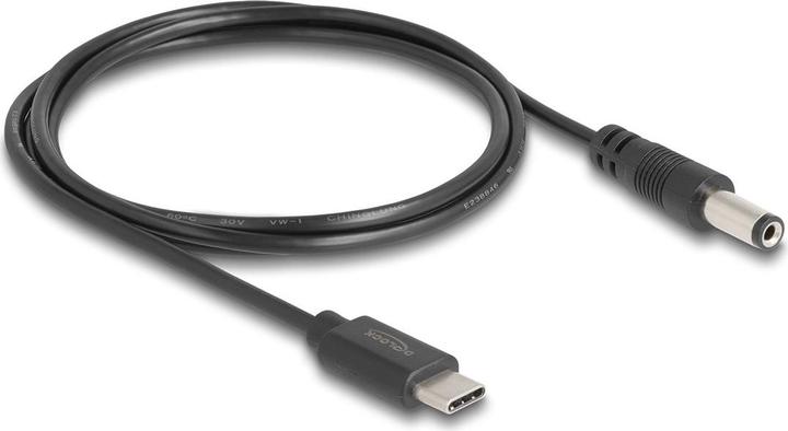 Produktbild Delock USB Type-C Stromkabel zu DC 5,5 x 2,1 mm Stecker 1 m (1 m)