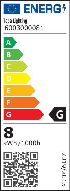 Energy Label Topex LED PANEL SPLIT 8W 4000K B (461 lm)
