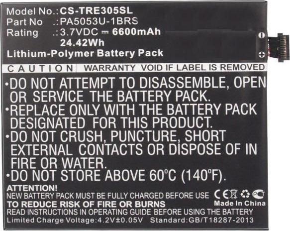 CoreParts Battery for Toshiba Tablet (1 Zelle, 6600 mAh)