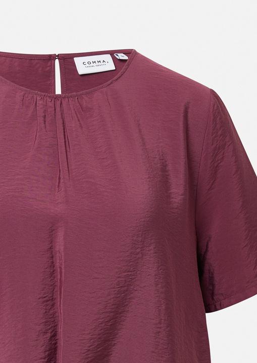 Immagine prodotto Comma Bluse Kurzärmelige Bluse mit Raffung und regulierbarem Saum (44)