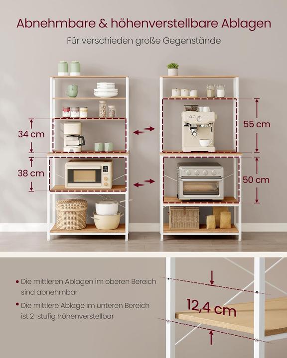 Image du produit Vasagle Buffet (80 x 40 x 167 cm)