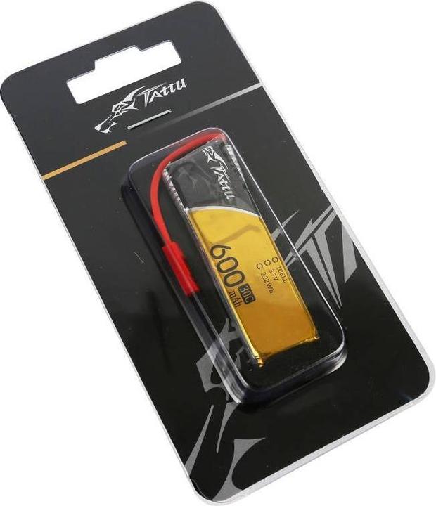 Produktbild Tattu Lipo 600mAh 3.7V 30C 1S1P JST (3.70 V, 600 mAh)