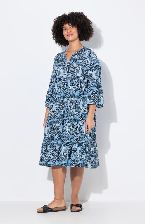 Immagine prodotto Angel of Style Kleid, A-Linie, Musselin, Leo-Muster, Volants (44)