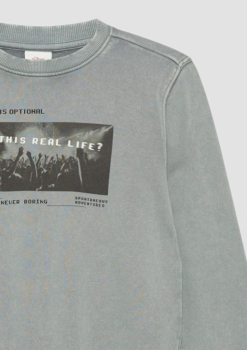 Actual product image S.Oliver Sweatshirt Sweatshirt im Used-Look mit Fotoprint (146, 152)
