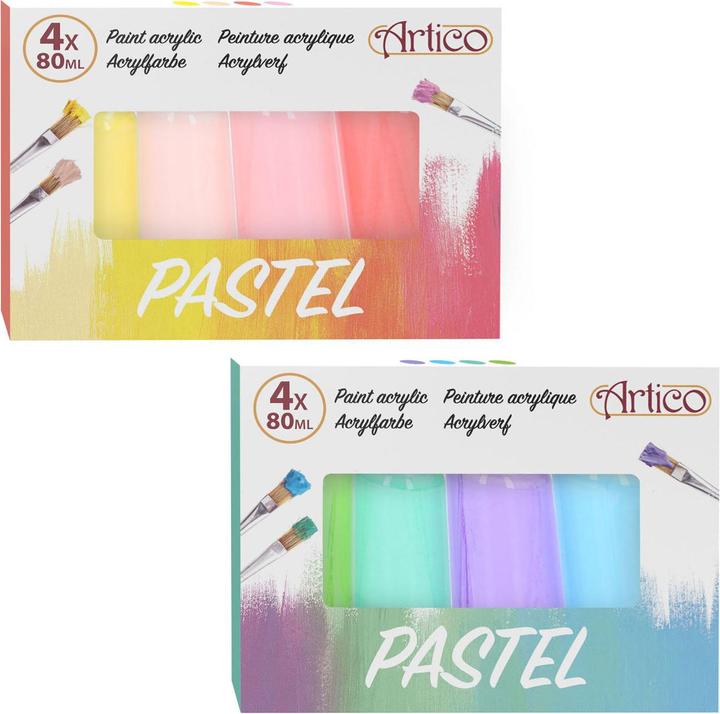 Artico Paint Acrylic Pastel (Assortiert, Multicolor, 320 ml)
