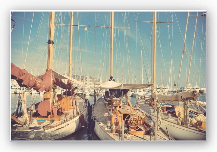 Image du produit Trenddeko Voiliers dans le port (100 x 70 cm)