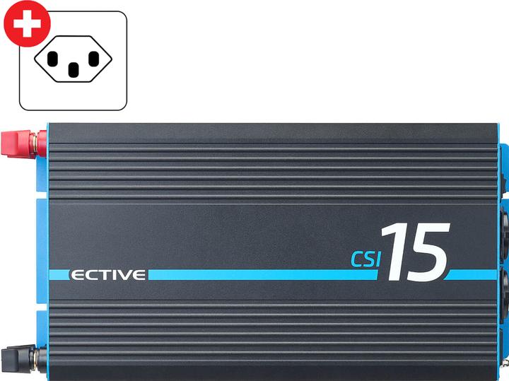 Image du produit Ective CSI 15 Sinus-Wechselrichter 1500W 24V mit Netzvorrangschaltung und Ladegerät (CH-Stecker)