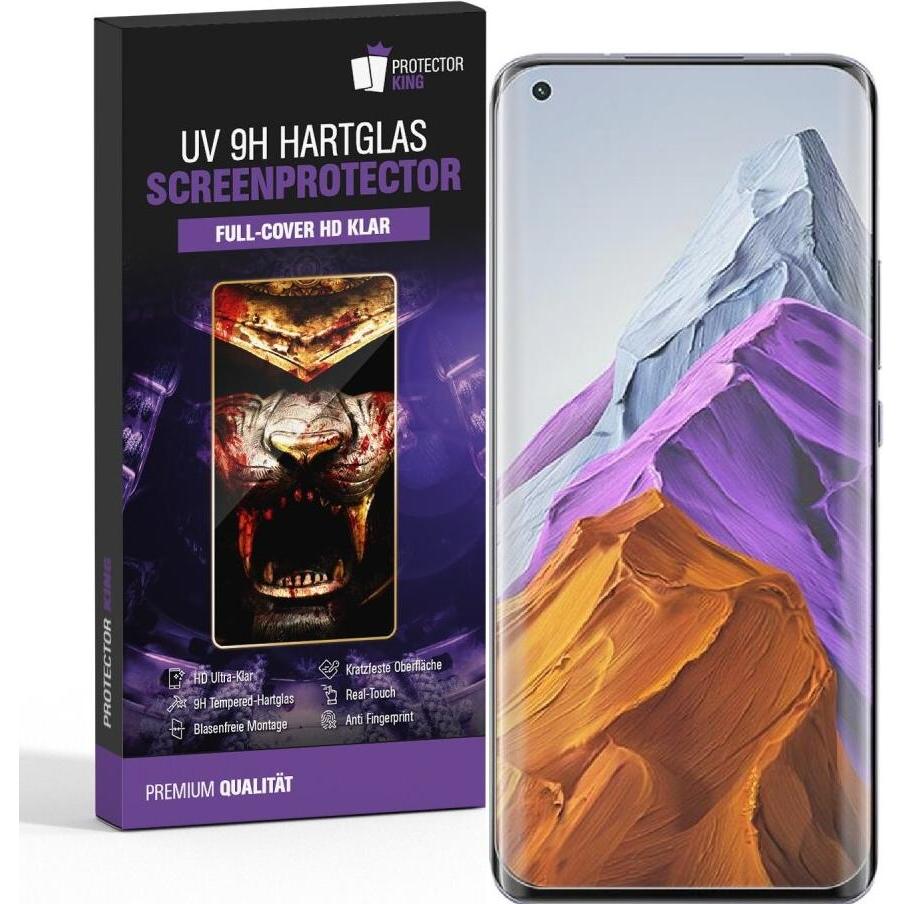 Thumbnail - Protectorking 2x UV Liquid Echtes Tempered 9H Panzerhartglas 3D KLAR (3 Stück, Xiaomi Mi 11), Smartphone Schutzfolie