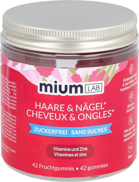 Produktbild Mium Lab Vitamingummis Haare & Nägel (42 Stück, Gummies, 140 g)