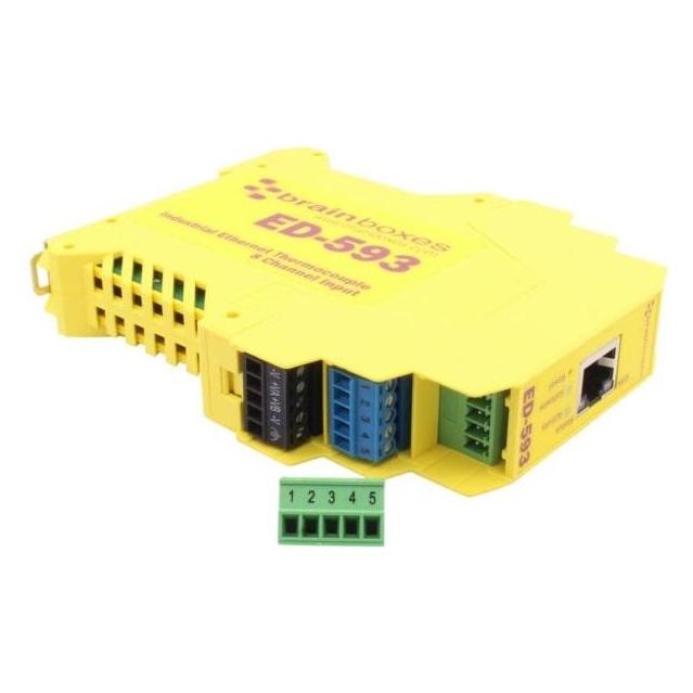Brainboxes Ethernet to 8x Thermocouple, Netzwerk Switch, Mehrfarbig