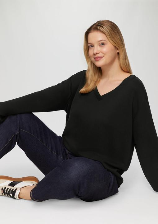 Immagine prodotto S.Oliver Sweatshirt Scuba-Sweatshirt mit V-Ausschnitt (44)