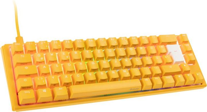 Actual product image Ducky One 3 Yellow SF gaming keyboard, RGB LED - MX black (DE, Cable)