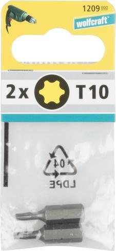 Image du produit wolfcraft 2 embouts Solid T 10 (Hexagonal)