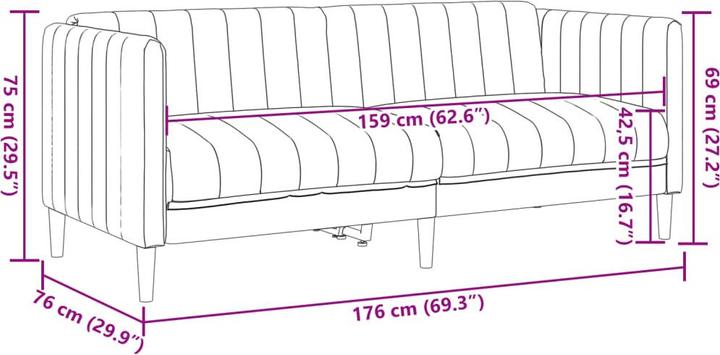 Produktbild vidaXL Sofa (3-Sitzer)