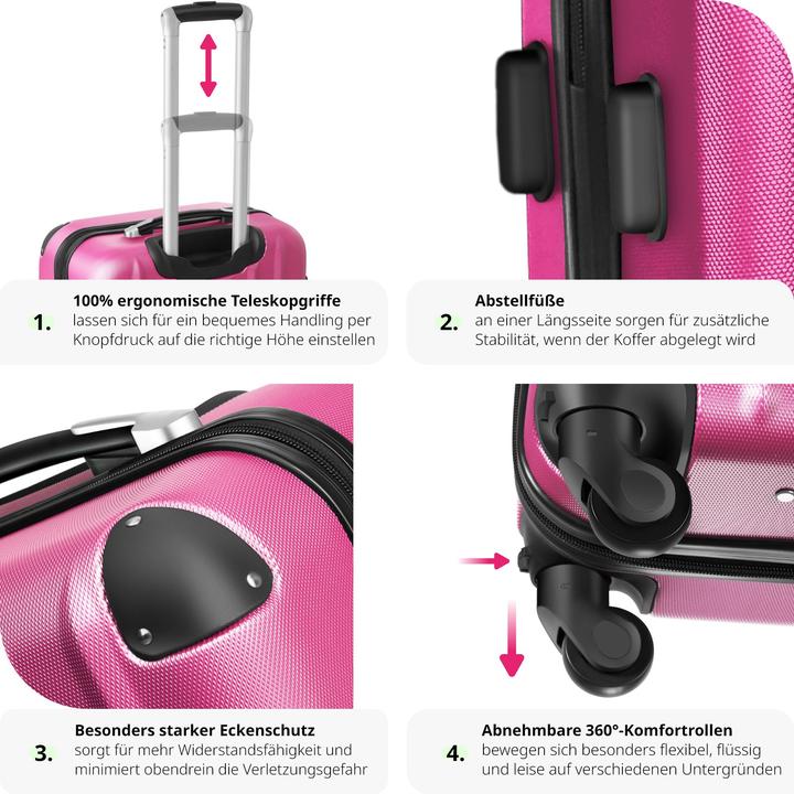 Produktbild tectake Hartschalenkofferset. (95 l)