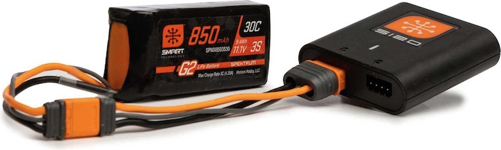 Immagine prodotto Spektrum Pacchetto Smart G2 Powerstage Air: Batteria LiPo 3S 850mAh / Caricabatterie S120 (850 V, 850 mAh)