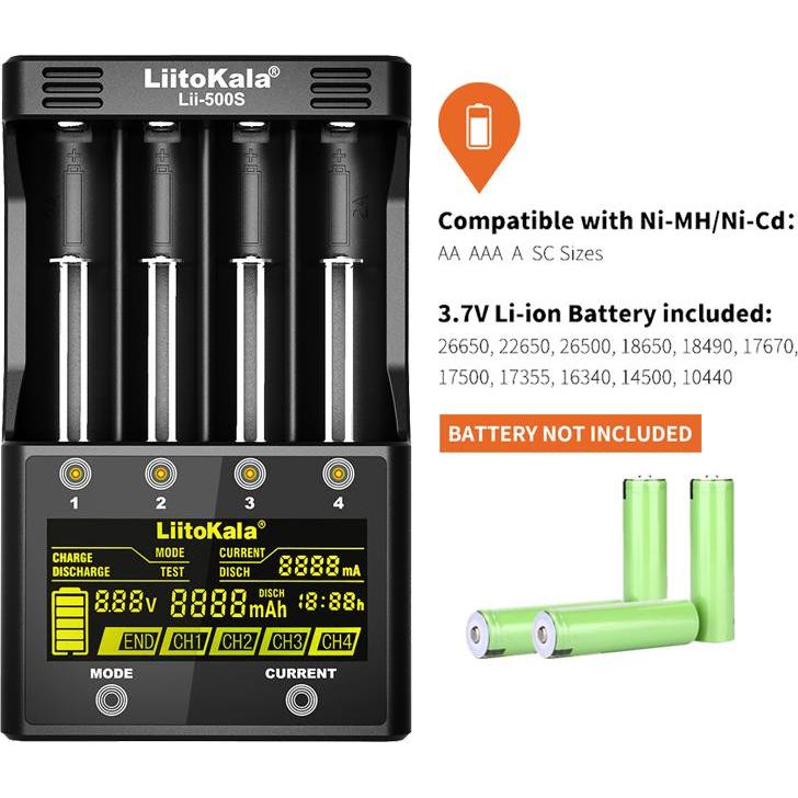 Thumbnail - Swaytronic Lithium-Ionen Ladegerät Lii-500S (1 Stk., Ladegerät inkl. Akku), Akku Ladegerät