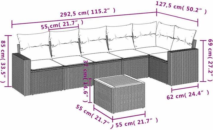 Image du produit vidaXL Garten Sofagarnitur