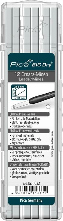 Produktbild Pica Ersatzminen BIG-Dry Weiss (12 Stück, Weiss, 5 mm)