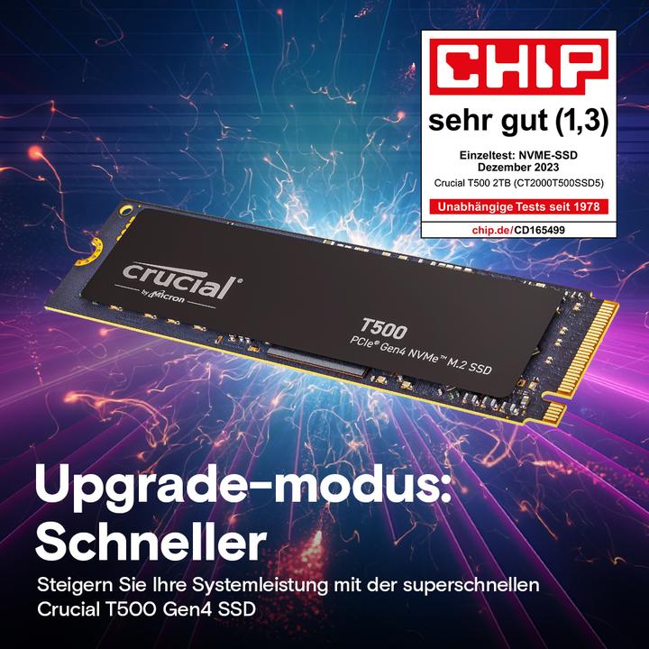 Produktbild Crucial T500 (4000 GB, M.2 2280)