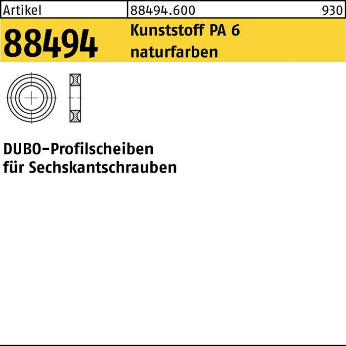 Dubo, Zubehör Befestigungstechnik, Profilscheibe R 88494 f.6-kantschrauben