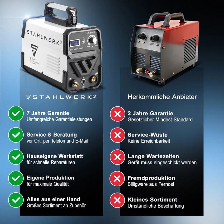 Actual product image Stahlwerk Plasma cutter CUT 50 ST IGBT with 50 amps, up to 14mm cutting capacity