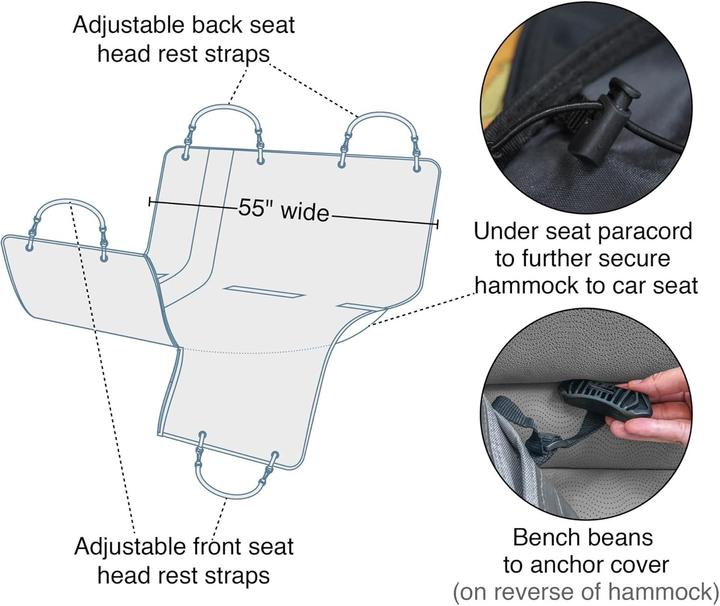 Immagine prodotto Kurgo Dog Mat ® Dog Hammock Car Seat Cover (Cane)