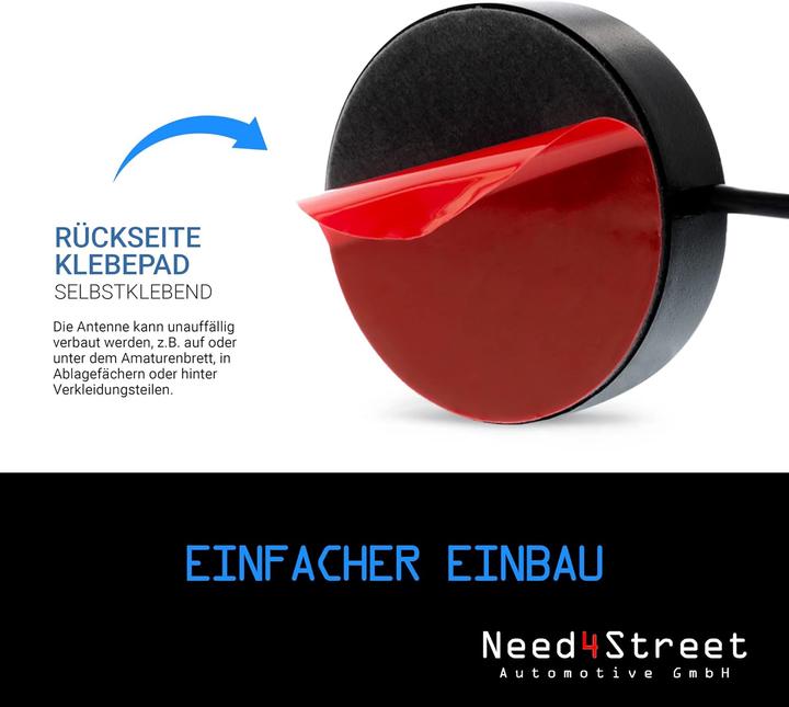 Produktbild Need4Street DAB+ Autoantenne mit Verstärker und SMB-Stecker