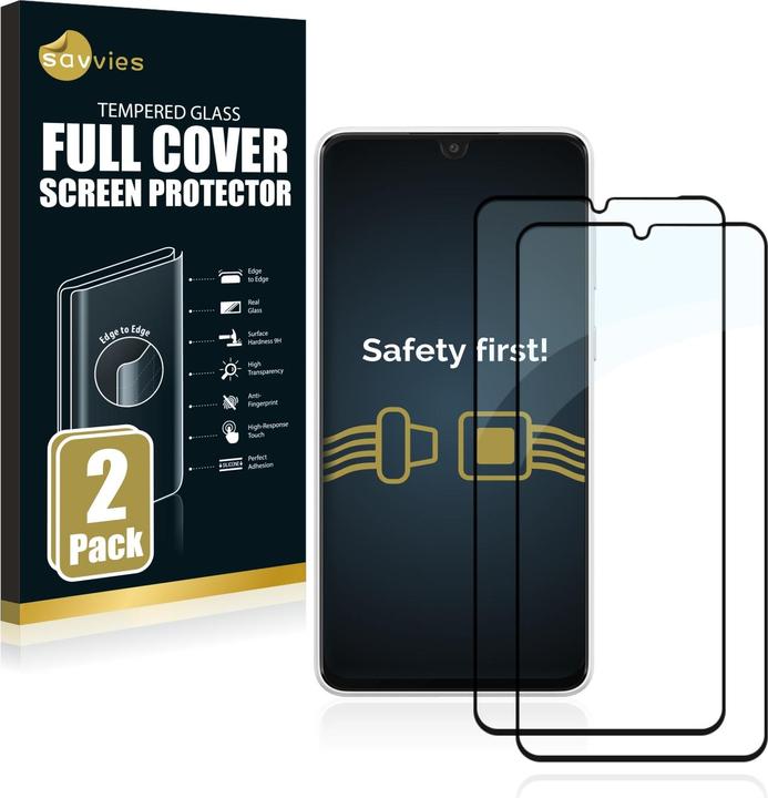 Produktbild Savvies Full-Screen Displayschutz Panzerglas Schutzglas (2 Stück, Samsung Galaxy A33 5G)