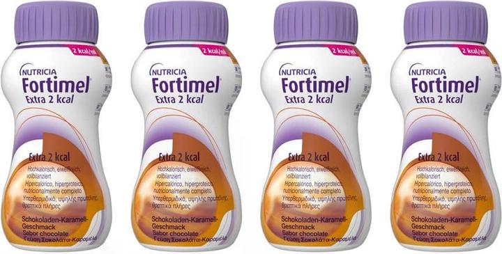 Immagine prodotto Fortimel Proteine 2Kcal cioccolato e caramello (Caramello, Cioccolato, 4 x)