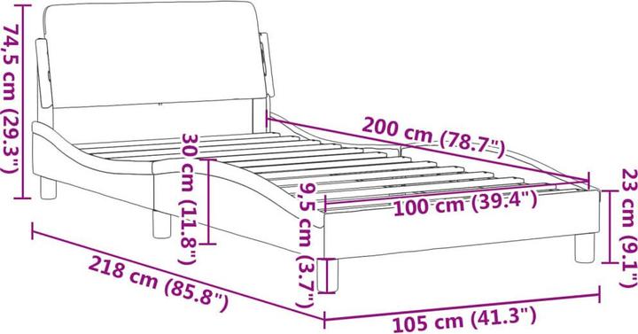 Image du produit vidaXL Bettgestell (100 x 200 cm)