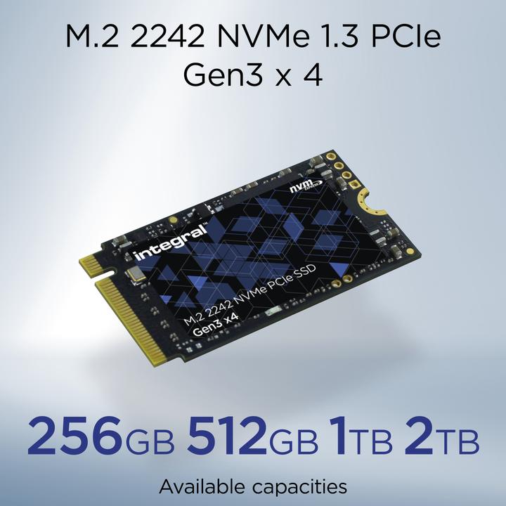 Actual product image 512GB SSD M.2 2242 NVME 1.3 PCIe Gen3 (512 GB, M.2 2242)