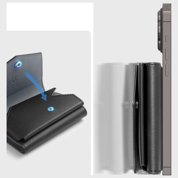 Actual product image Spigen Magnetyczny portfel Valentinus Pro MagSafe czarny