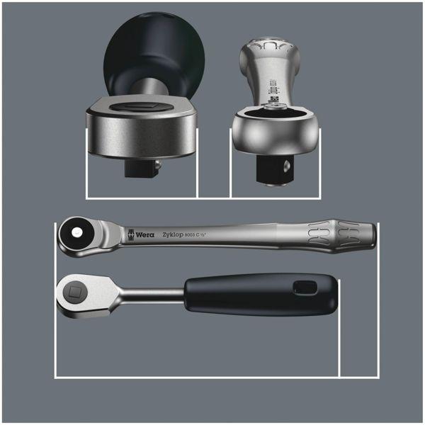 Actual product image Wera 8100 SB 10 Zyklop Metal Ratchet Set