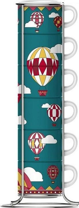 Immagine prodotto Bialetti Set di tazze da caffè espresso su supporto Palloncini Winter Wonderland (80 ml, 6 x)