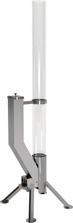 Produktbild Gardenflare Feuerrohr Premium – elegante Edelstahl Feuersäule und Pelletfackel - silber (42 cm)