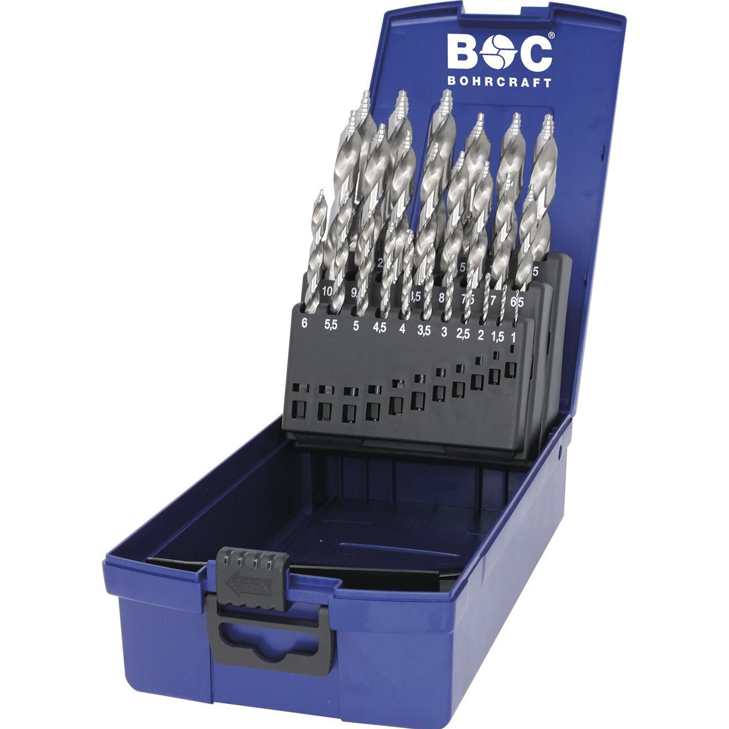Bohrcraft, Bohrereinsatz, KG13 TURBO STEP HSS-G DIN 338 TURBO STEP P+ / 25-tlg. (1 mm - 13 mm)