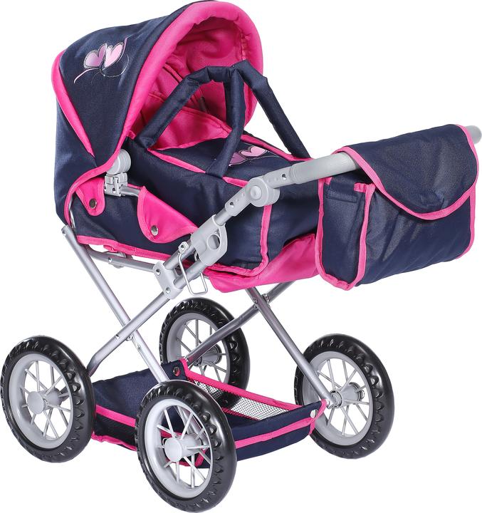 Produktbild Knorrtoys Puppenwagen Ruby - flying hearts blue pink