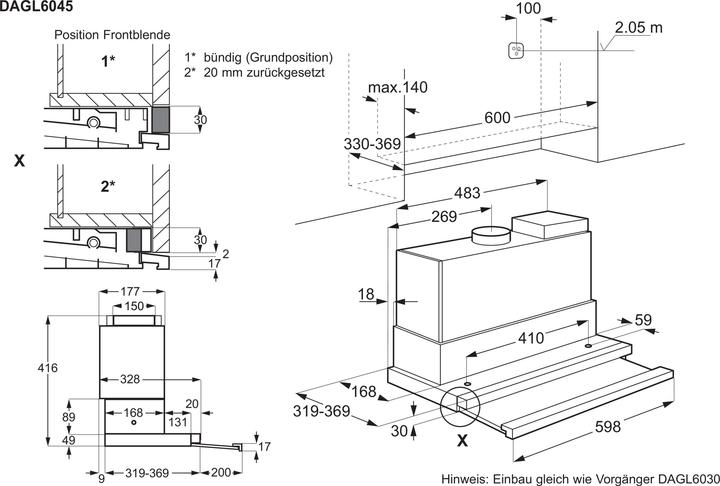 Actual product image Electrolux DAGL6045CN (Island canopy)