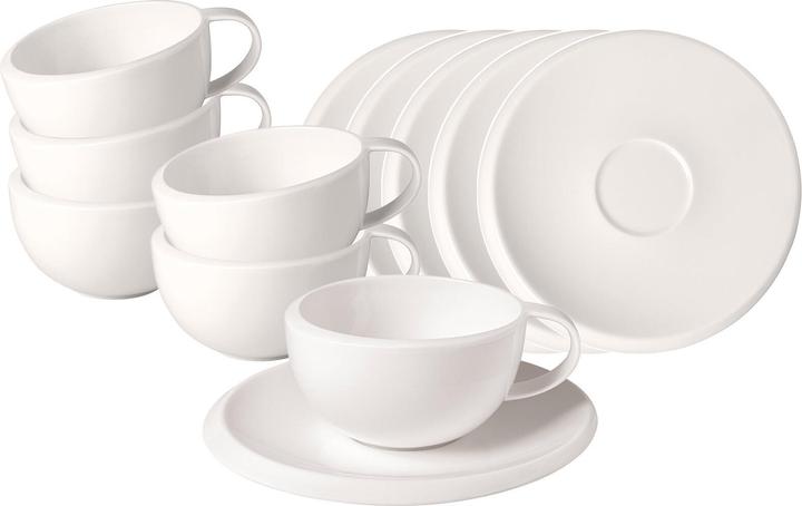 Actual product image Villeroy & Boch NewMoon Kaffeetassen mit Untertassen (190 ml, 6x)