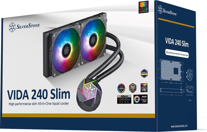 Actual product image Silverstone SST-VD240W-SLIM - High Performance slim All-In-One Liquid Cooler, Dual Adjustable 120mm