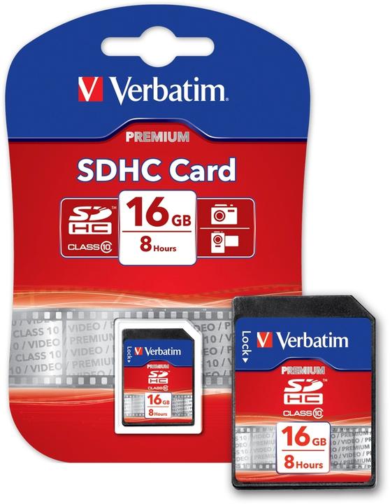 Produktbild Verbatim SDHC Card Class 10 Premium (16 GB, SDHC, U1, UHS-I)