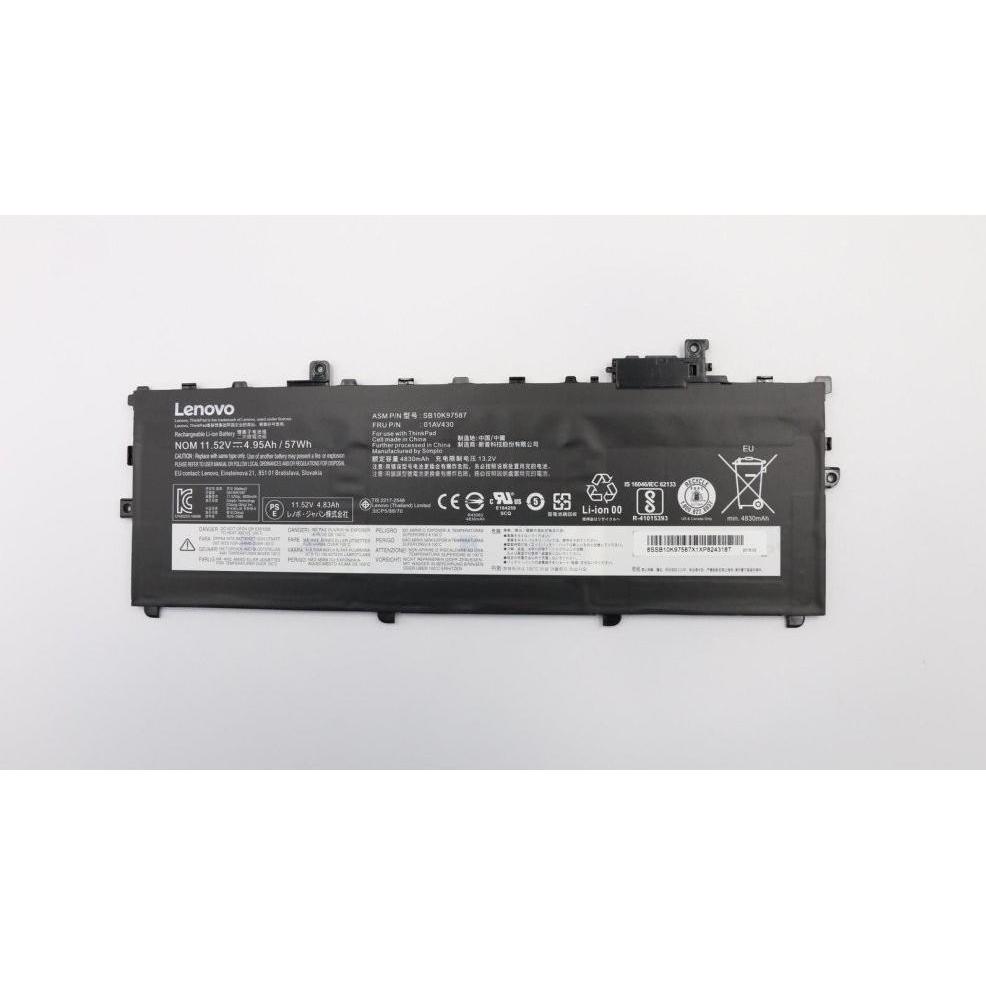Lenovo BATTERY Internal 3c 57Wh LiIon (3 Zellen), Notebook Akku, Schwarz