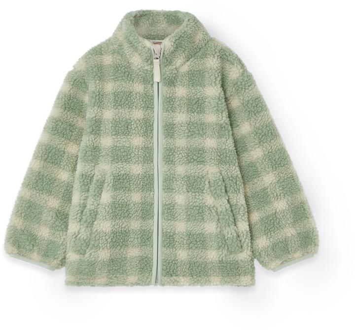 Garbo & Friends Pile Teddyjacke Sage Check (122, 128)