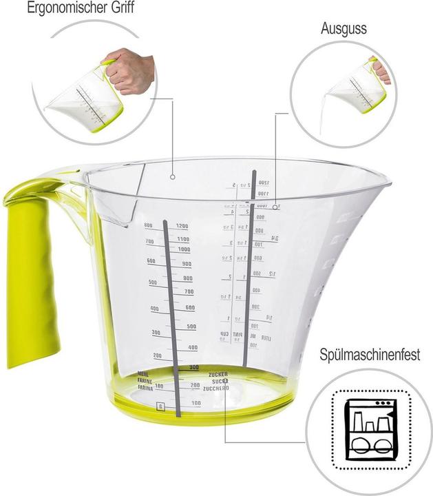 Productafbeelding Rotho Maatbeker Loft 12 dl, blauw/transparant (1200 ml)