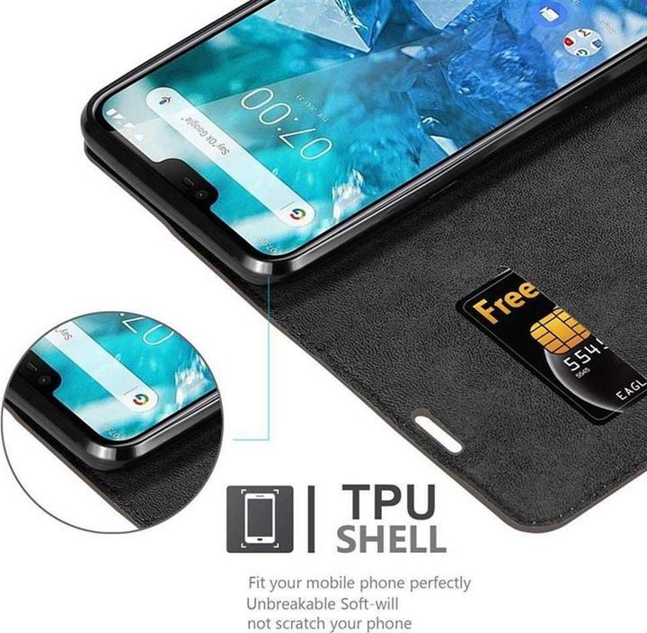 Actual product image Cadorabo Book Invisible Magnet Cover (Nokia 7.1)