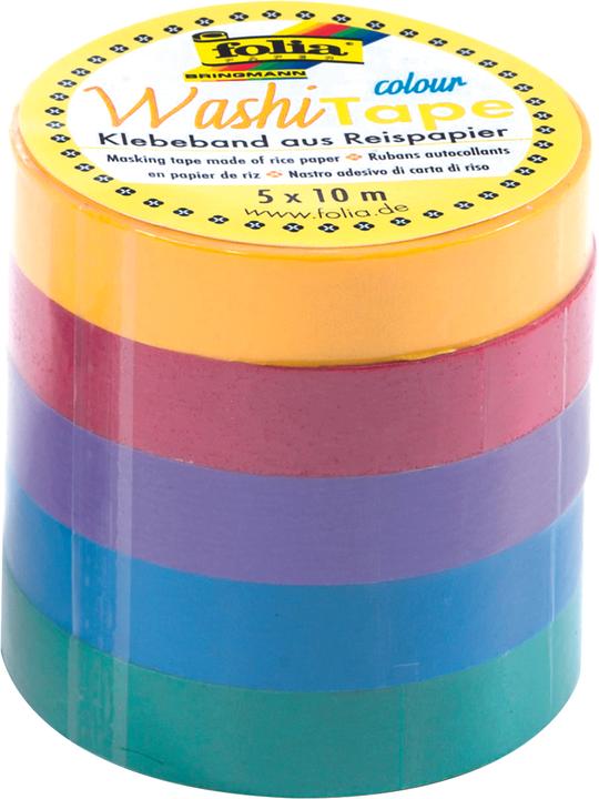 Actual product image Folia Washi Tapes 10mm x 10m Colour Basic 5 colours